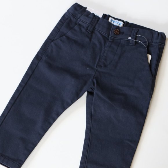 Mayoral Baby Boy Slim Fit Navy Chinos - NWT - Picture 2 of 4